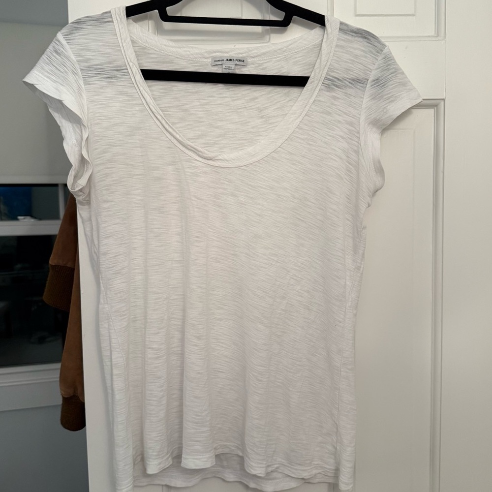 James Perse Classic White Short Sleeve Tee